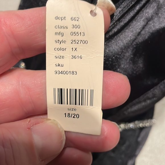 Plus Sz deep plunge rhinestone corset with lace and satin bodice 18-20 NWT - Picture 14 of 15